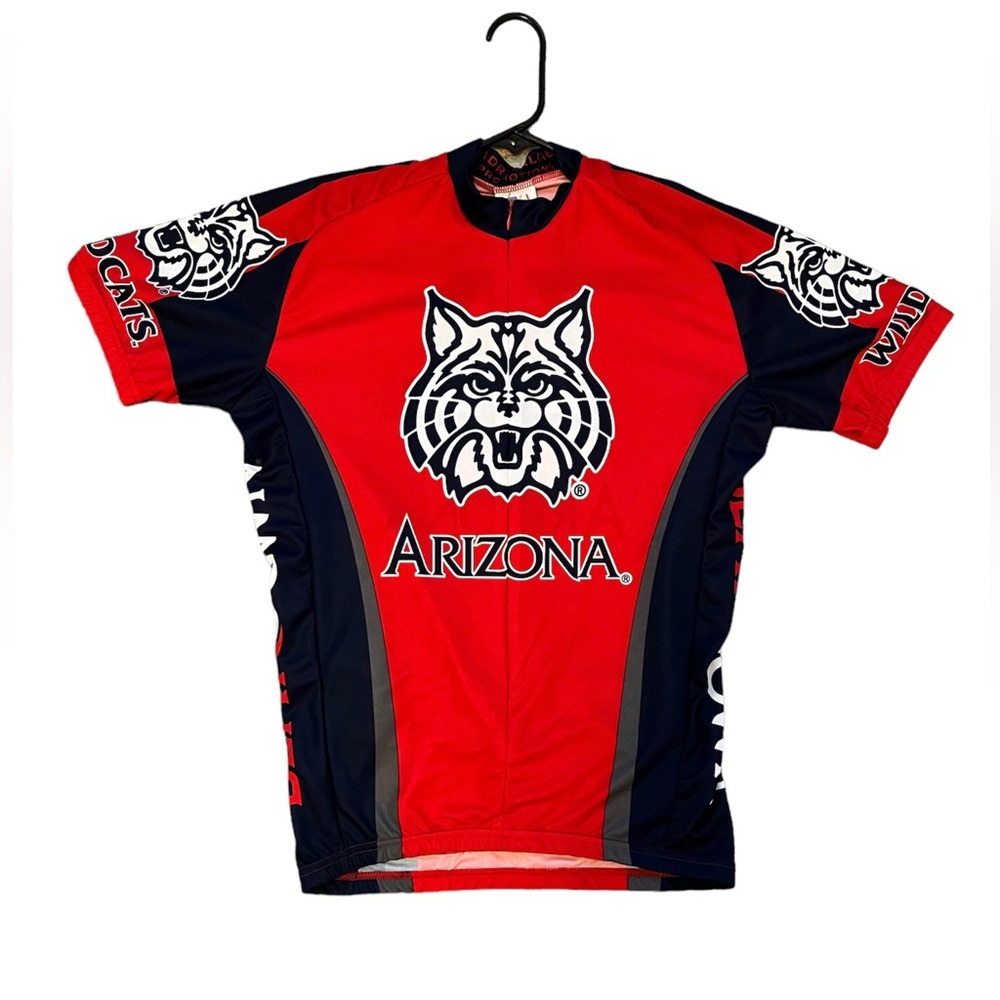 Cycling Jersey Adrenaline Promotions Uni of Arizona 3/4 zip Short Sleeves Medium